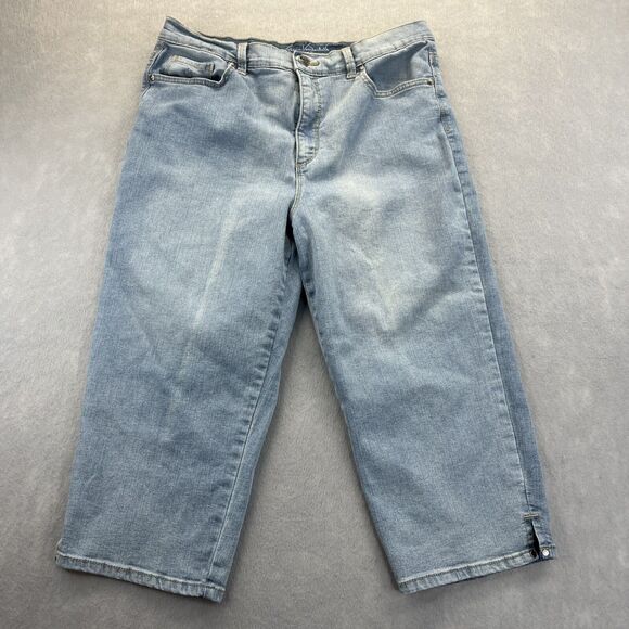 Gloria Vanderbilt Amanda Capri Jeans 12 All Around Slimming Effect Light Wash - Picture 2 of 16